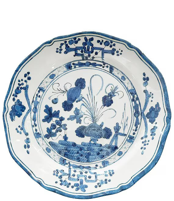 Beatriz Ball VIDA Faenza 11" Dinner Plate Set of 4 - White & Blue