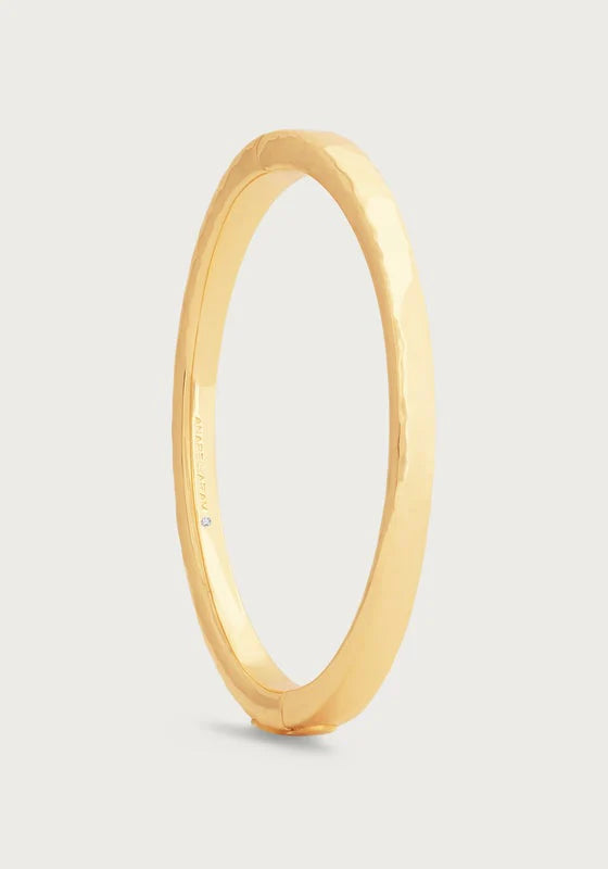 Anabel Aram Farrier Medium Hinged Bangle, Gold
