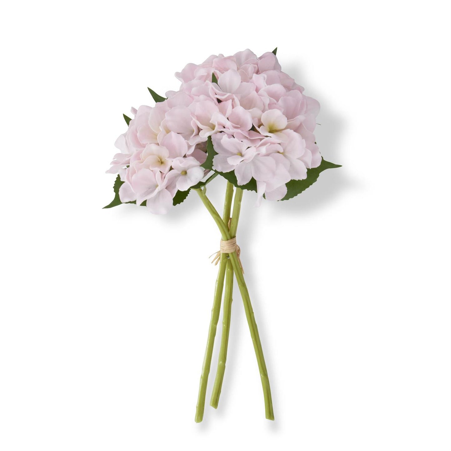 K & K Interiors 15 Inch Pink Real Touch Hydrangea Bundle (3 Stems)