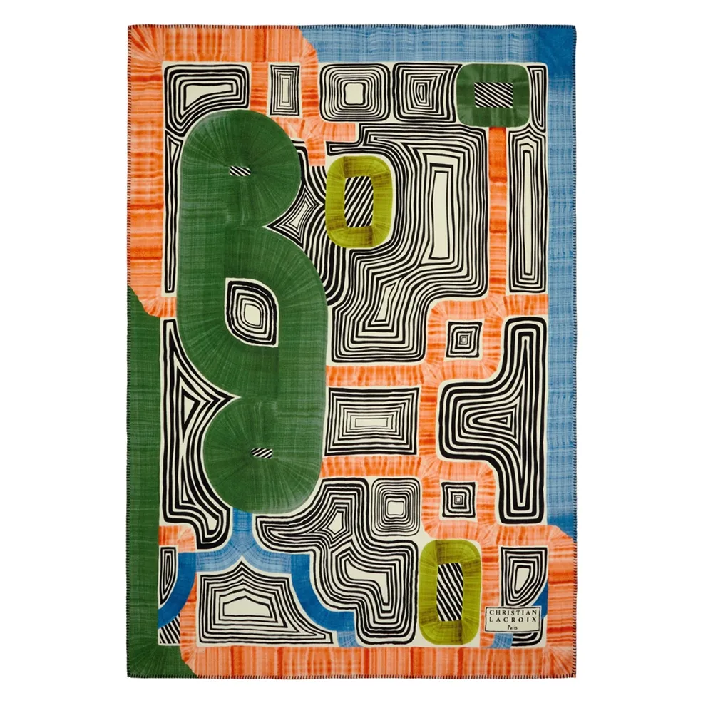 Christian Lacroix En Allant Aux Baux Cypres Merino Wool Throw