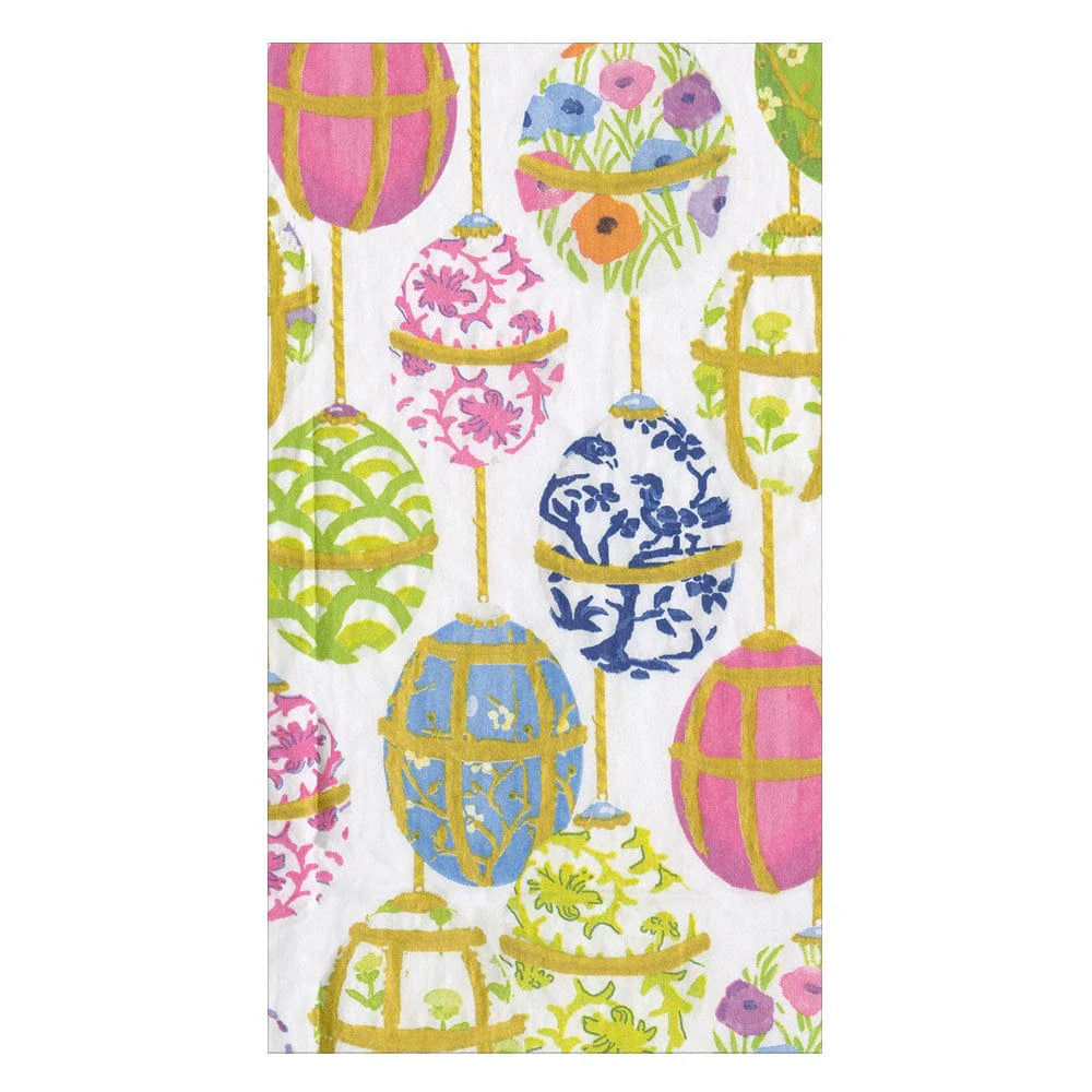 Caspari Les Oeufs Guest Towel - package of 15