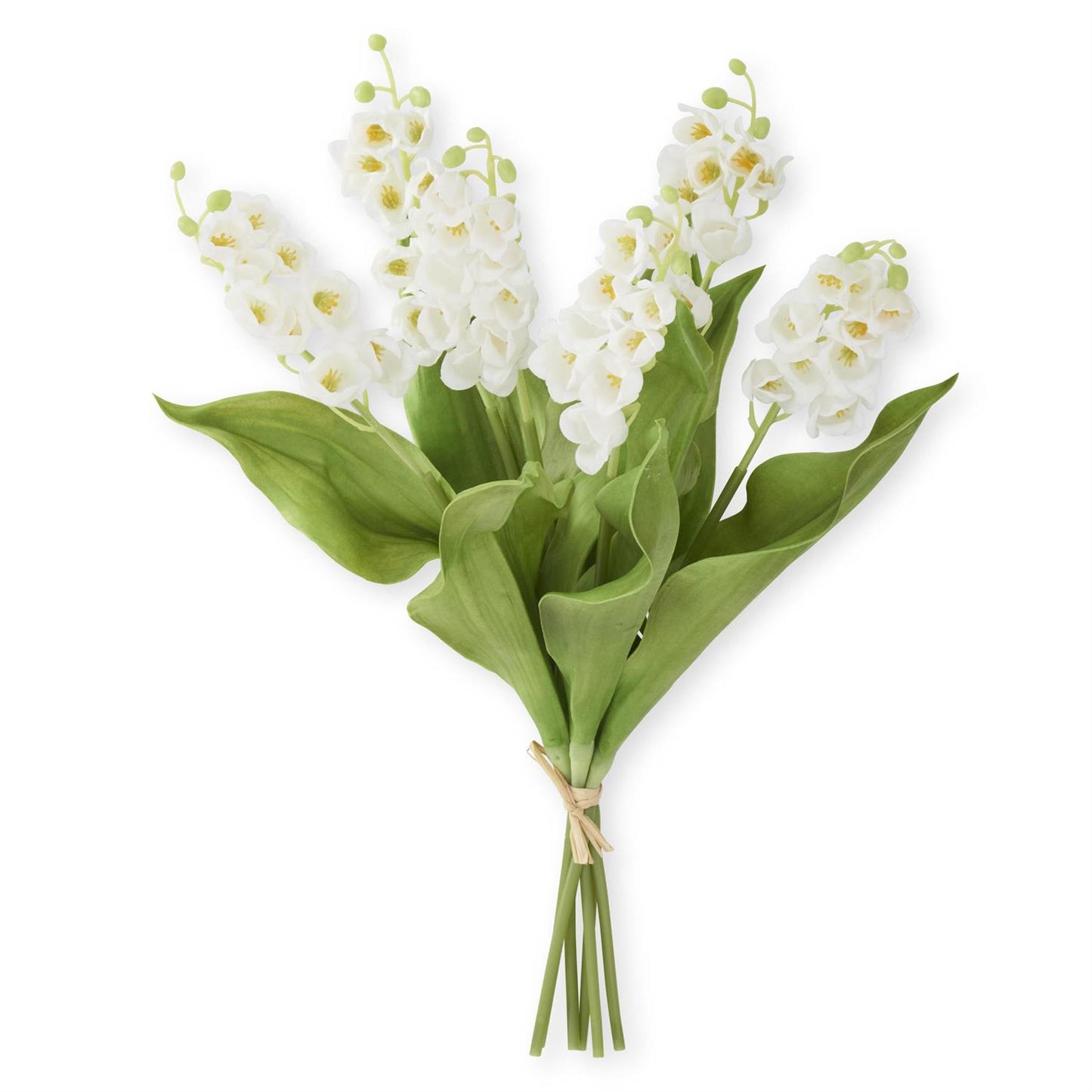 K & K Interiors White Real Touch Lily of The Valley Bundle