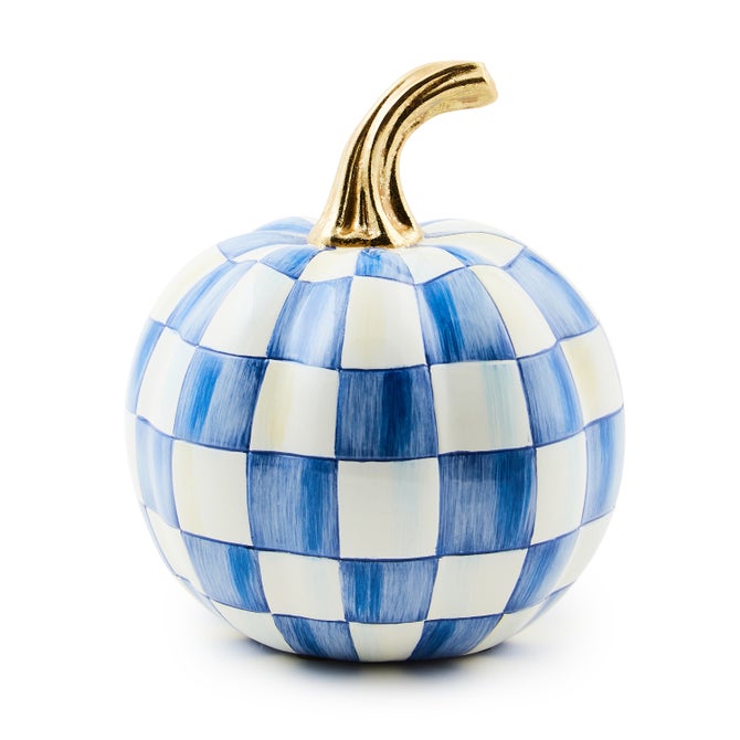 Mackenzie Childs Royal Check Mini Pumpkin