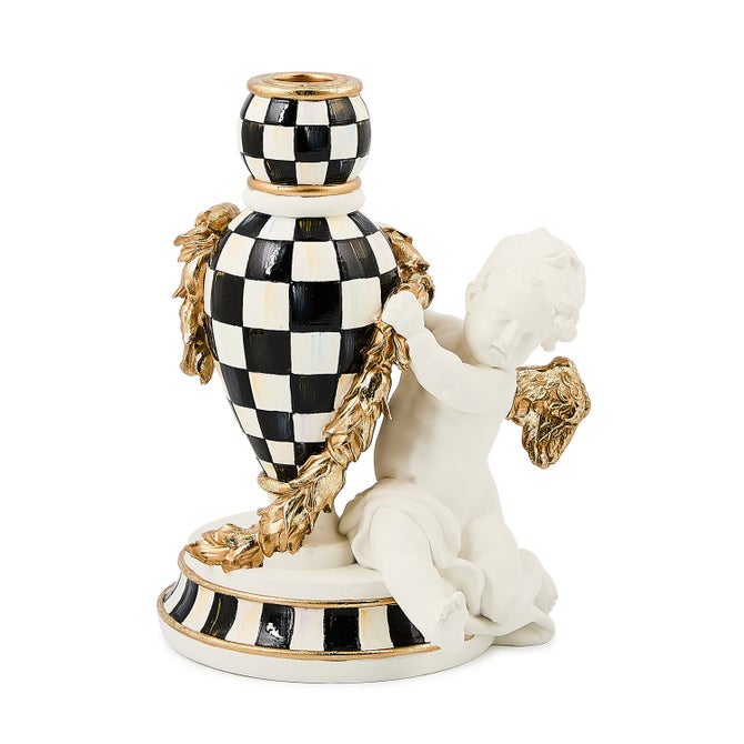 Courtly Noel Sitting Cherub Candle Holder