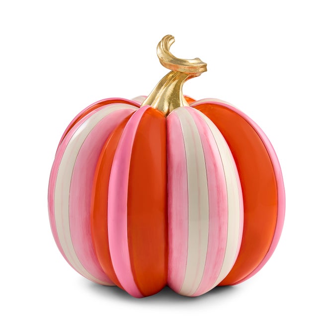 Mackenzie Childs Glam 'o' ween Fairytale Stripe Pumpkin