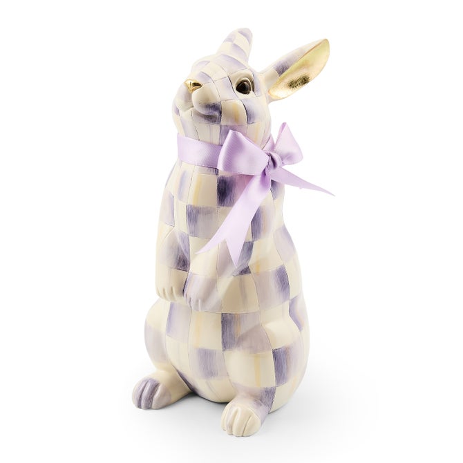 Mackenzie-Childs Violet Check Standing Bunny