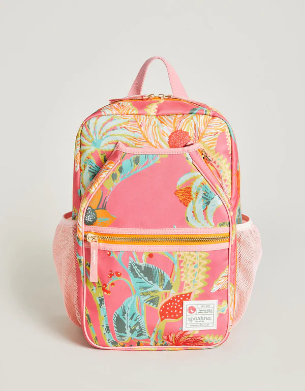 Pickleball Backpack LW Queenie Tropical Floral Pink