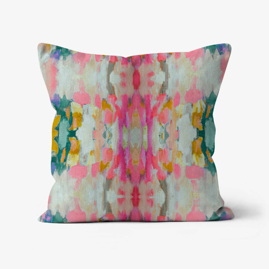 Layla Decorative Abstract Modern Art Painted Print Pillow: 18x18 / With Insert