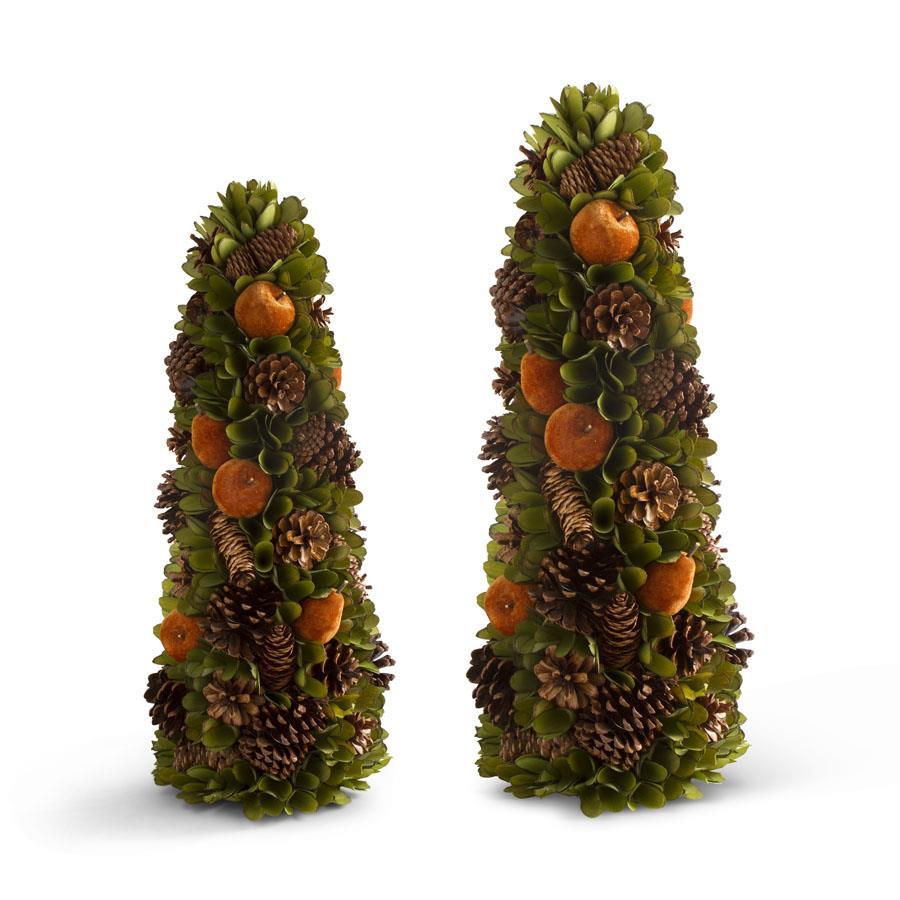 K & K Interiors Rusty Apple & Pinecone Trees