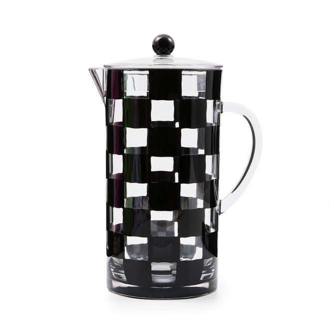 Mackenzie-Childs Black Check Acrylic Pitcher