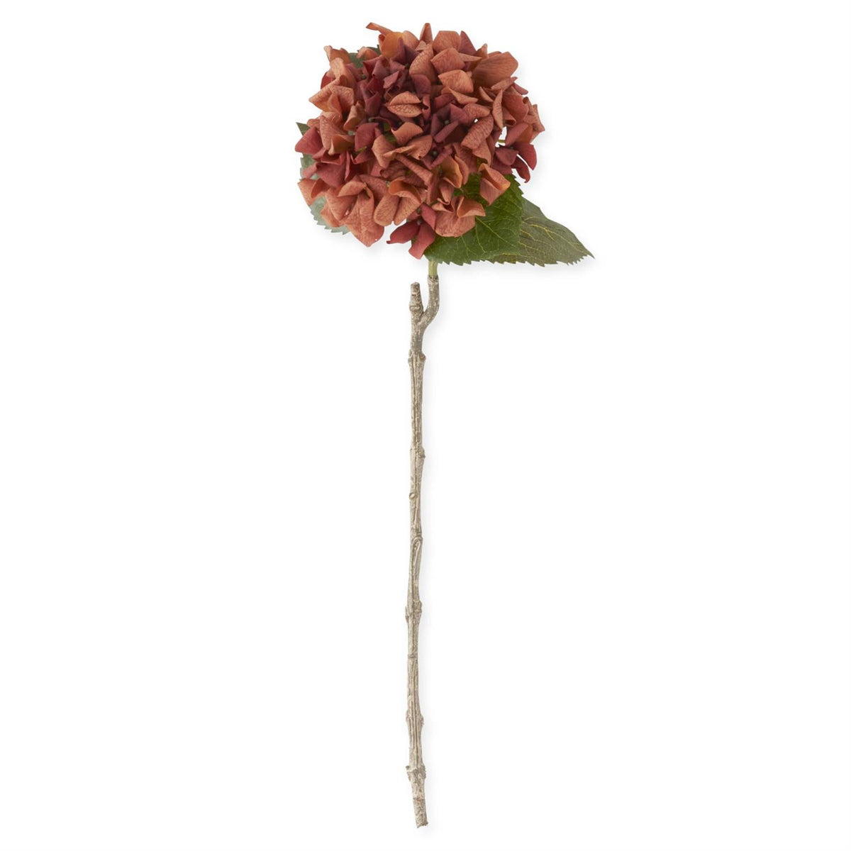 K & K Interiors 24.5 Inch Orange Real Touch Hydrangea