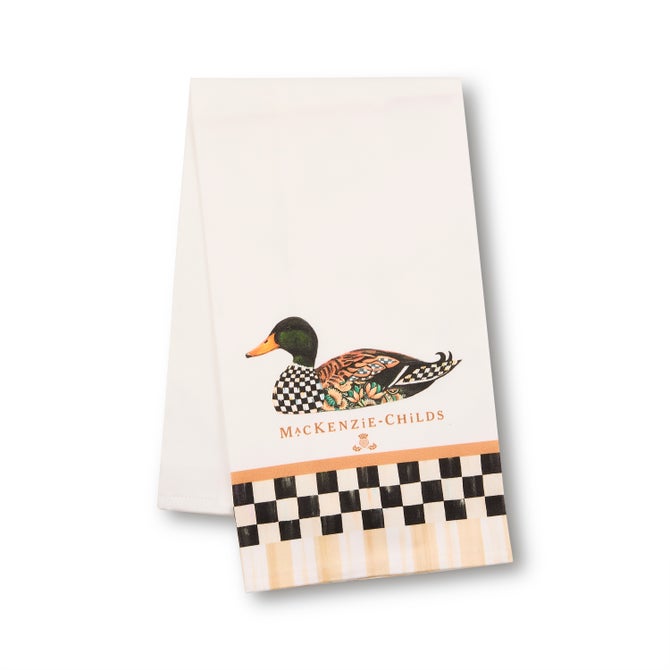 MacKenzie Childs Mallard Printed Dish Towel