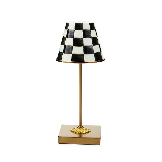 Courtly Check LED Rechargeable Cafe Table Lamp