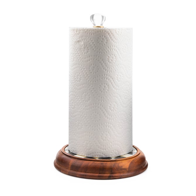 MacKenzie-Childs Courtly Check Wood Paper Towel Holder