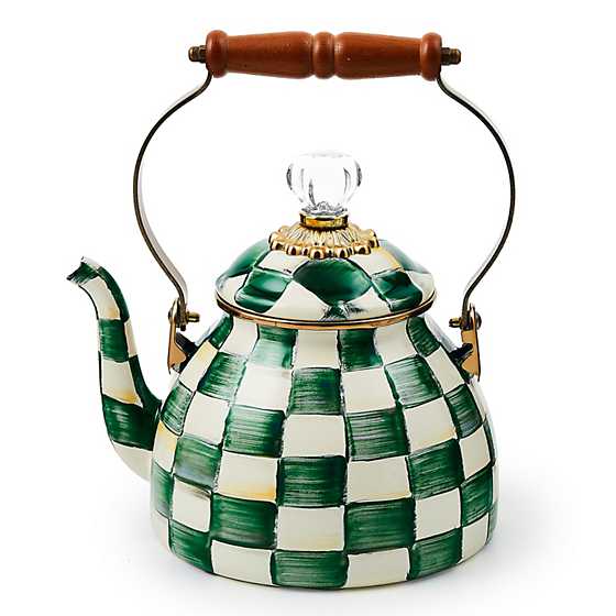Emerald Check 2 Quart Tea Kettle
