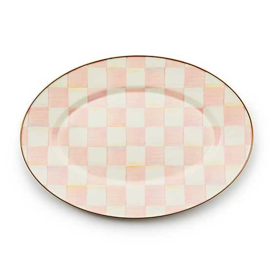 Rosy Check Oval Tray