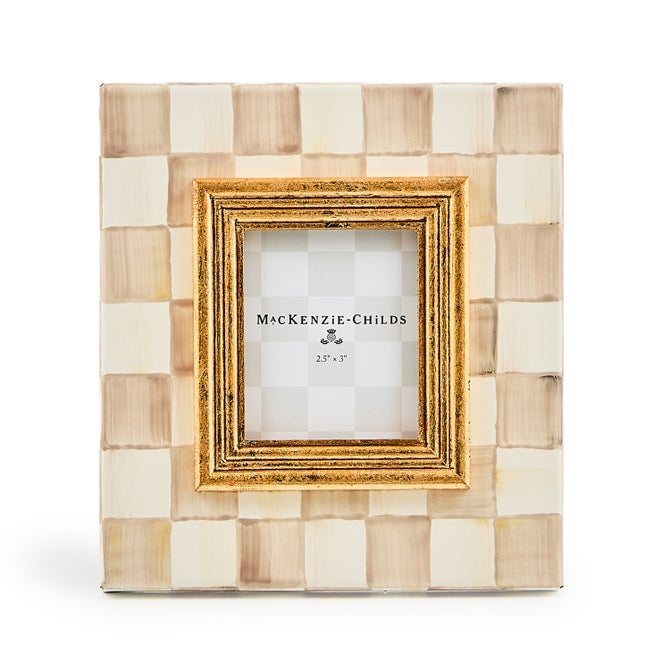 MacKenzie Childs Mocha Check 2.5" x 3" Frame