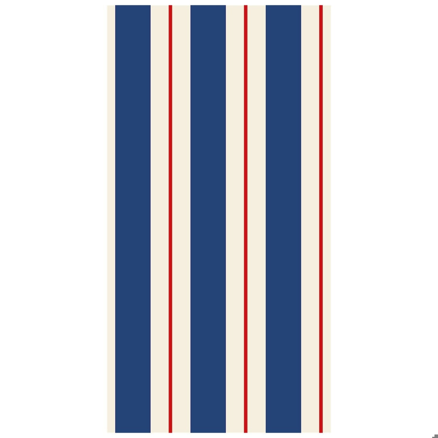Hester & Cook Navy & Red Awning Stripe Guest Napkin - Pack of 16