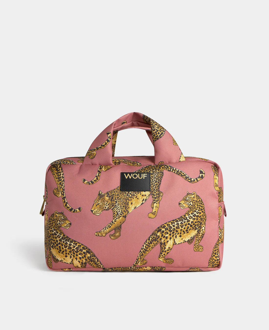 Wouf Blush Leopard Large Toiletry Bag
