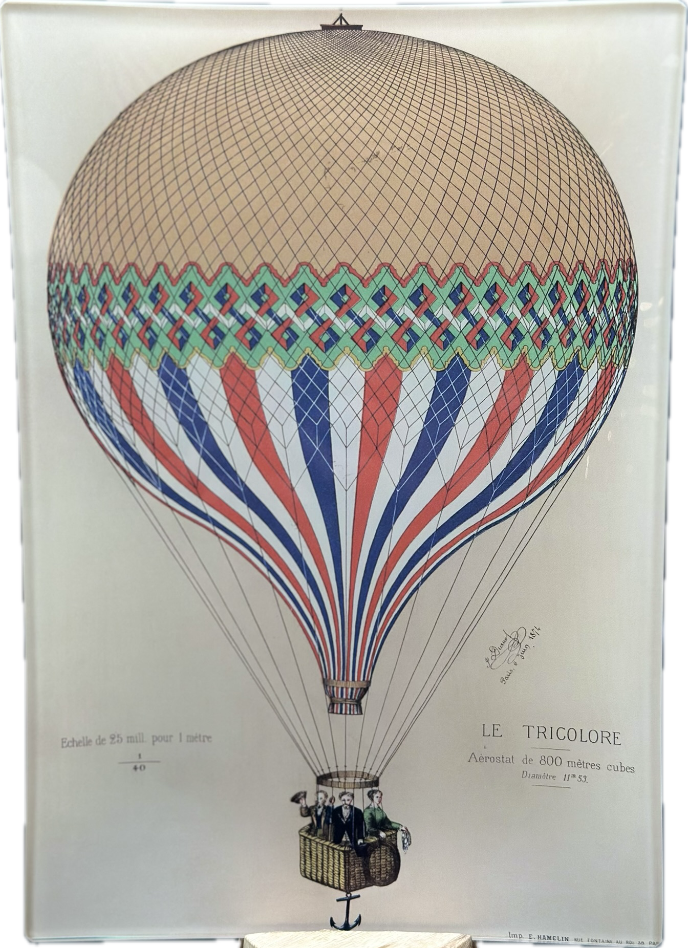 Saint Austin Company Hot Air Balloon Rectangular Glass Plate