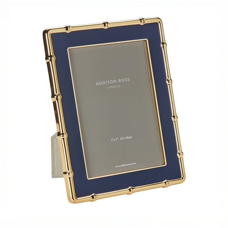 Addison Ross Navy & Gold Bamboo Enamel Photo Frame - 5x7