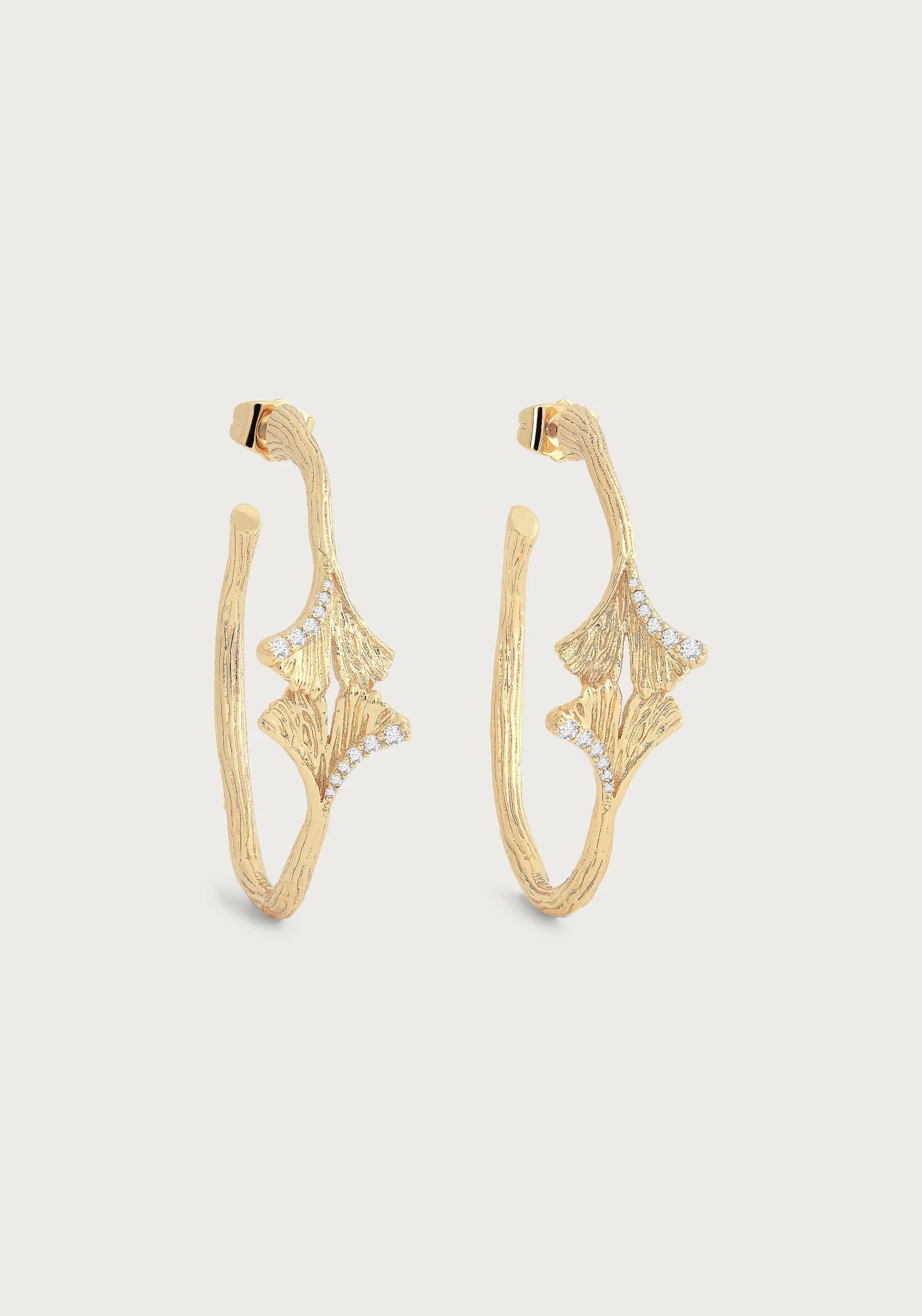 Anabel Aram Ginkgo Hoop Earrings