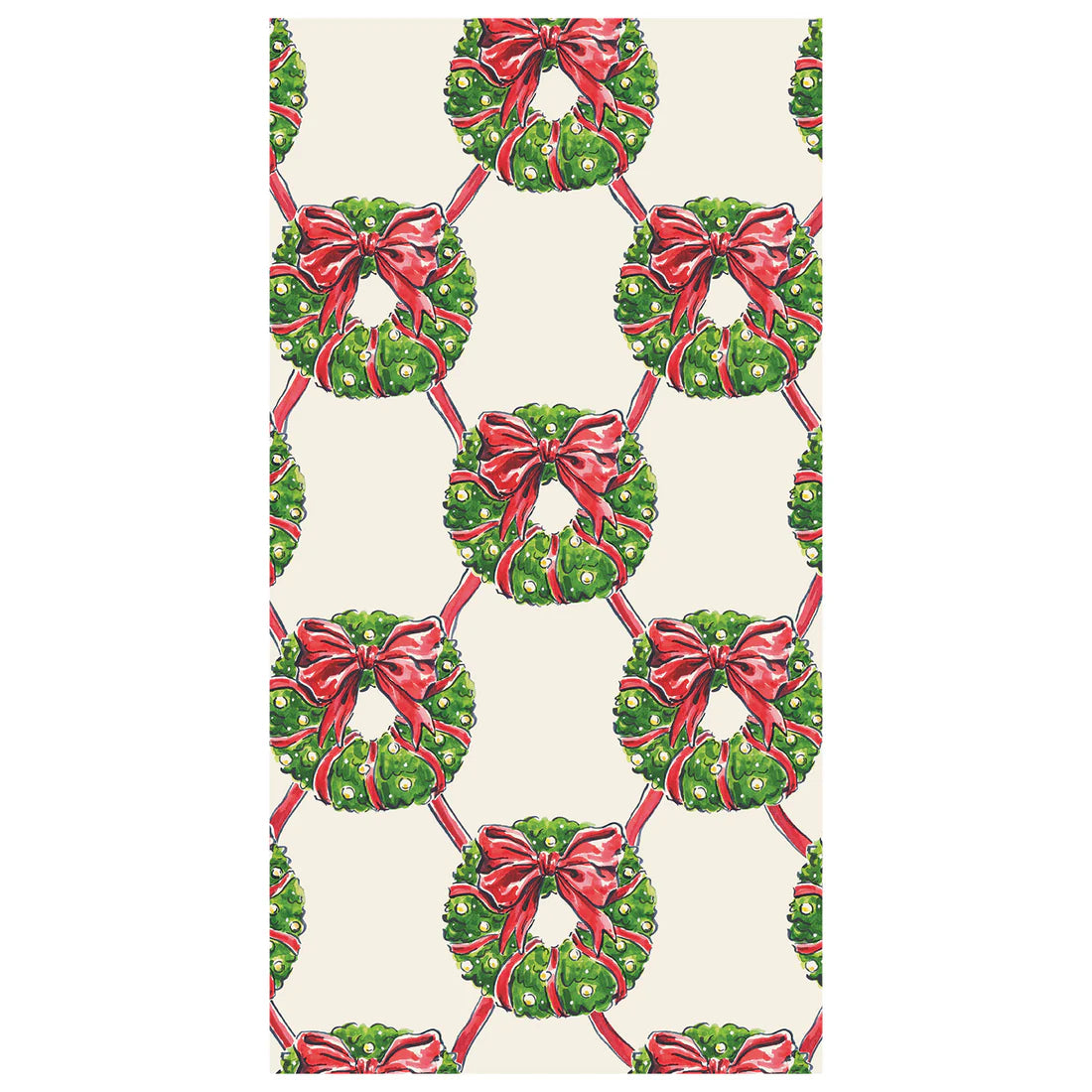 Holiday Wreath Guest Napkin