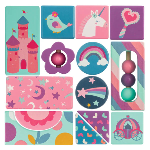 Stephen Joseph Wood Blocks Girl Set