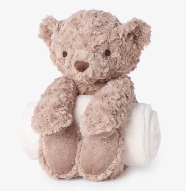 Bear Bedtime Huggie Plush Toy with Blanket