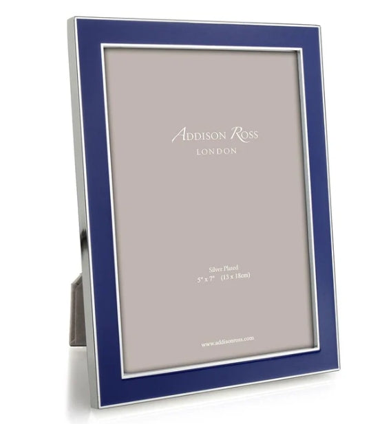 Addison Ross Royal Blue Enamel & Silver Frame - 5x7