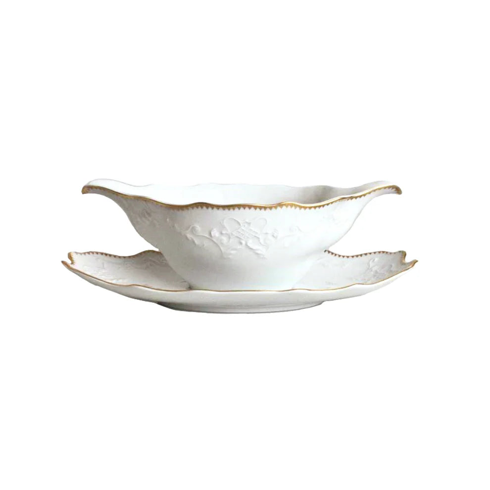 Simply Anna Dinnerware Collection - White & Gold