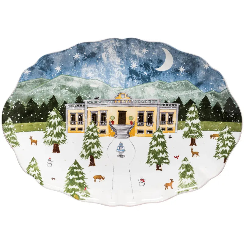 Nutcracker White Oval Platter