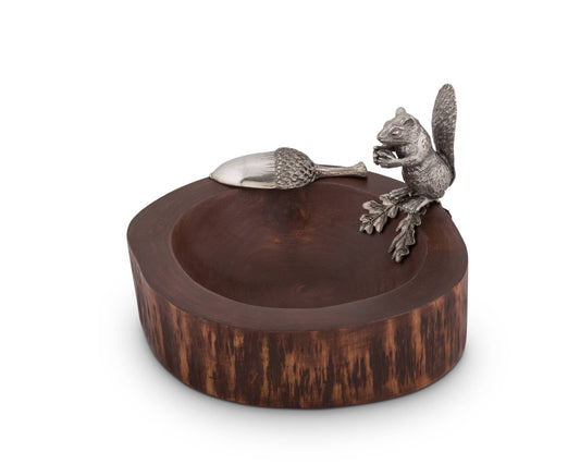 Standing Squirrel Nut Bowl & Scoop