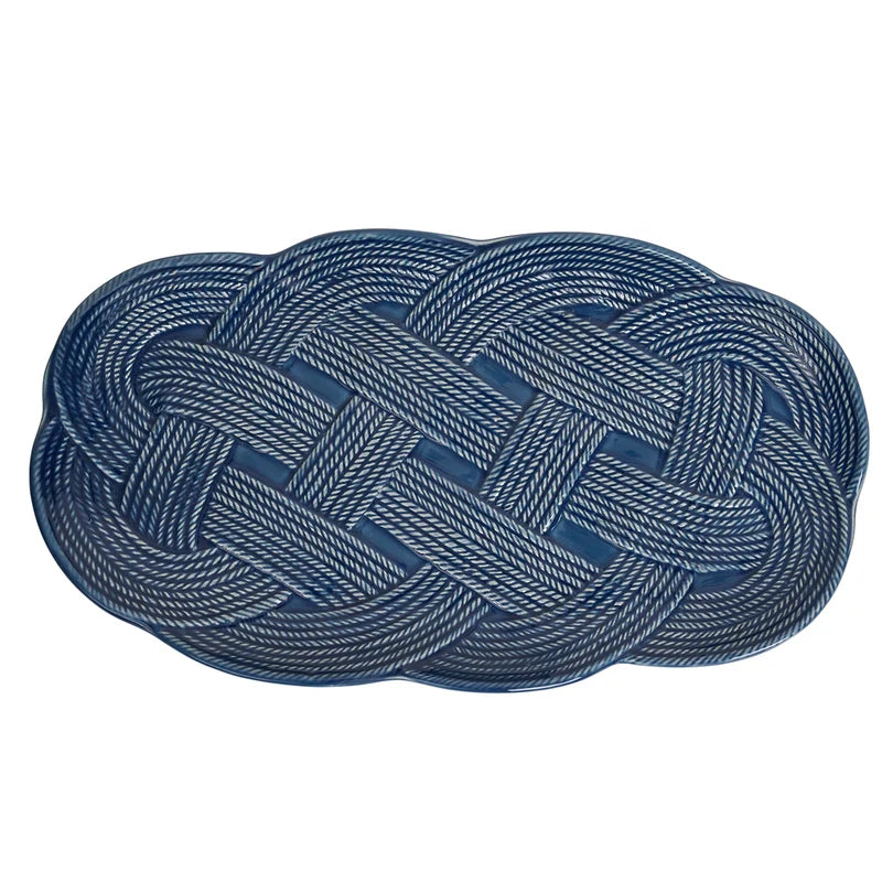 Juliska Le Panier Mystic Knot 15" Hostess Tray - Denim