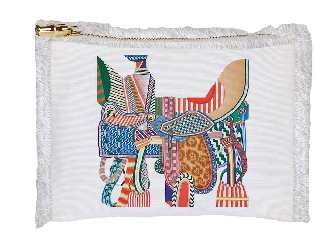 Fringe Flat Zip - Equestrian (Orange): Small