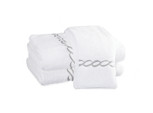 Classic Chain Silver Hand Towel