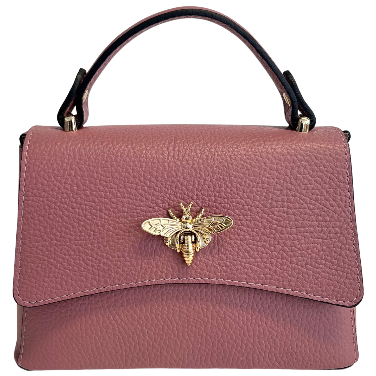 Women's shoulder bag in genuine leather with Ape closure: Winter Rose