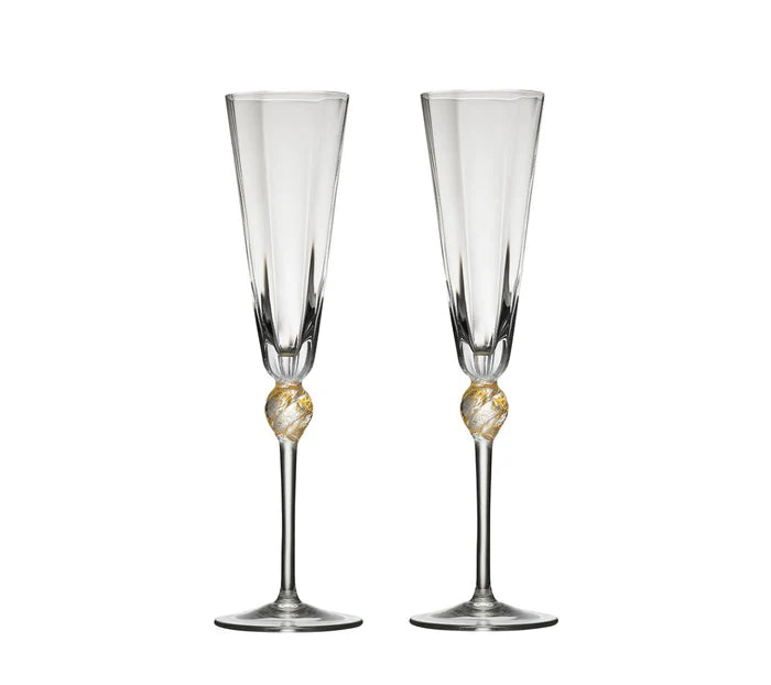 Fluted Champagne - set of 2