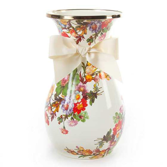 Flower Market White Vase - Tall