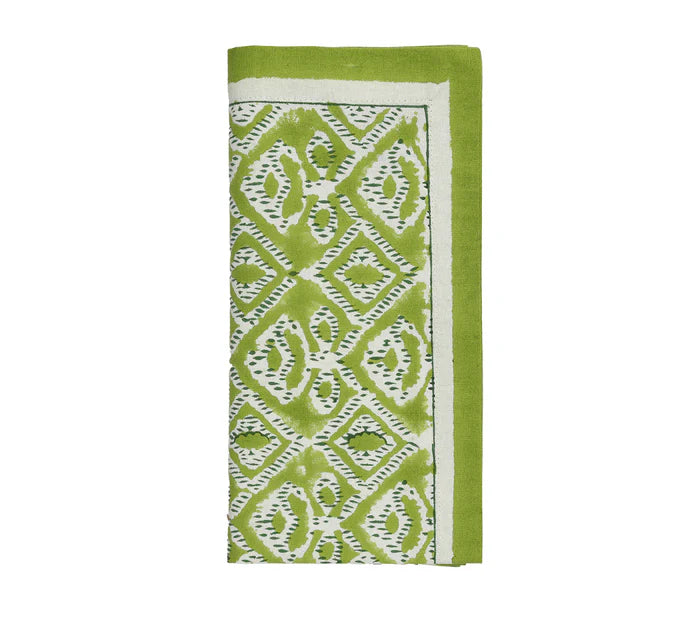 Alfresco Napkin in Olive & Green - set of 4