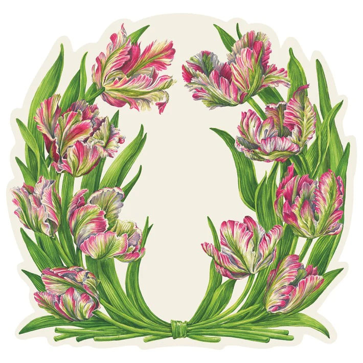 Hester & Cook Die-Cut Parrot Tulip Paper Placemats