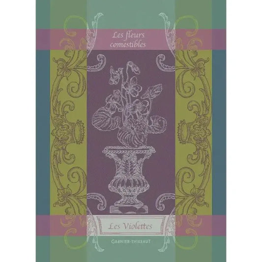 Les Violettes Violet Jacquard Tea Towel
