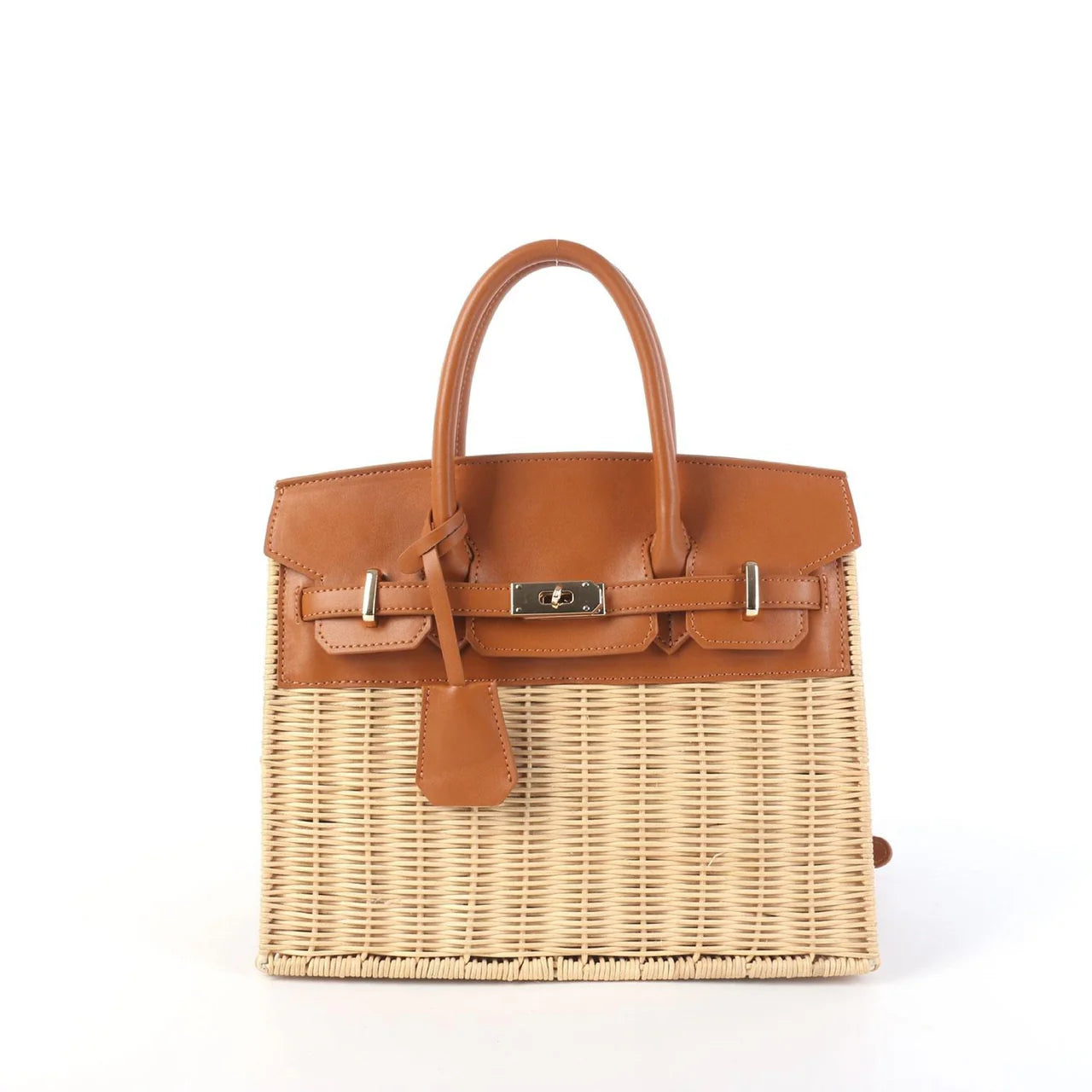 Lisi Lerch Margo Wicker Handbag - Camel