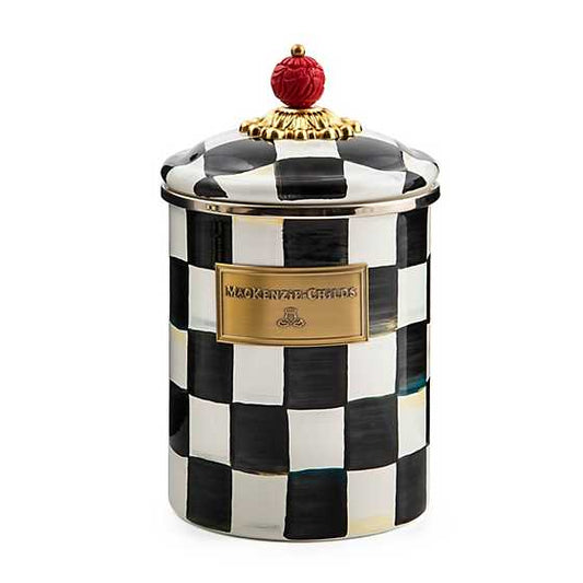 Courtly Check Enamel Medium Canister