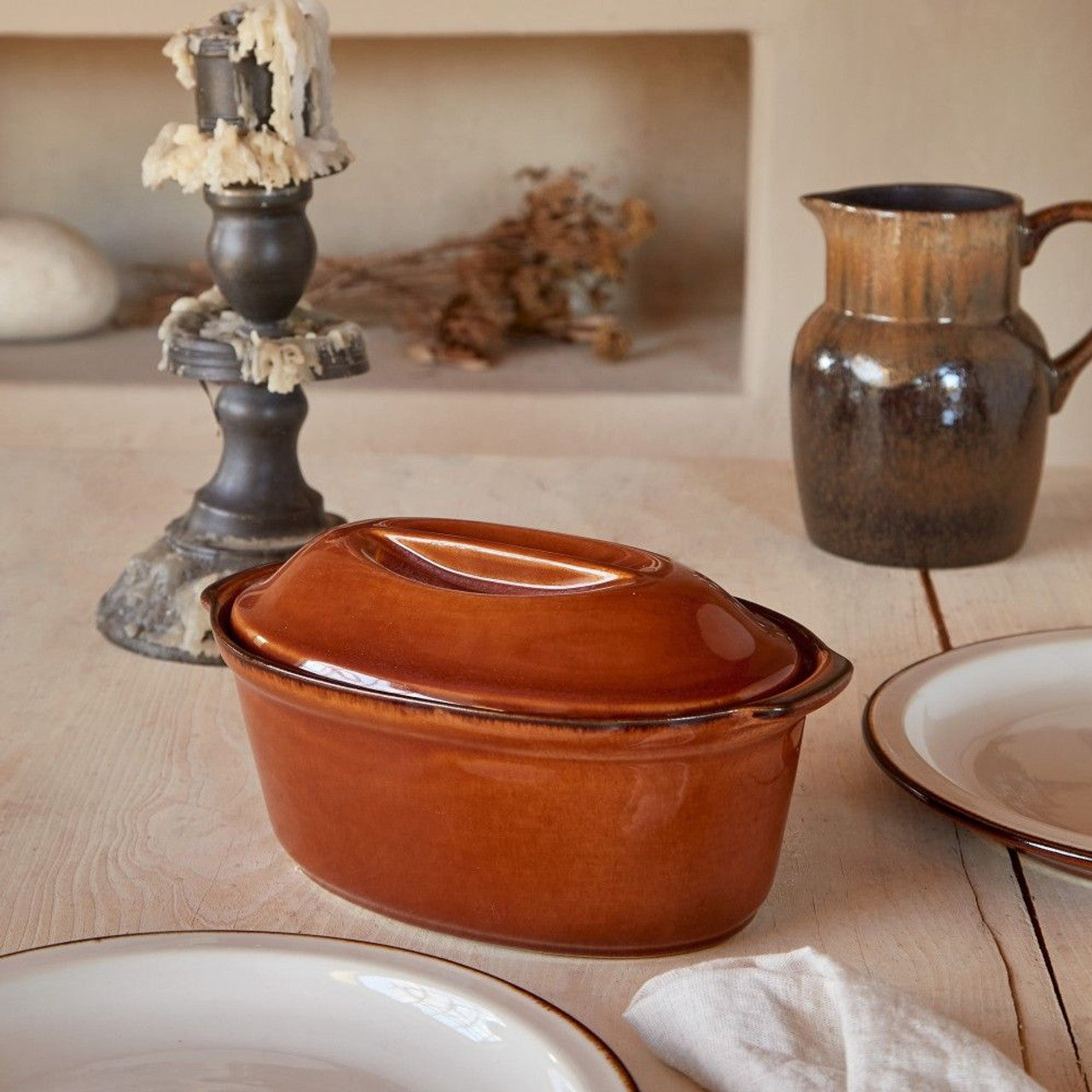 Poterie Oval Casserole - Latte