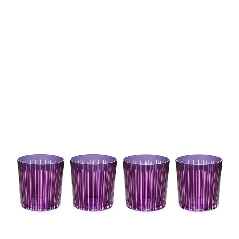 Prism Double Old Fashioned Glasses S/4 - Purple