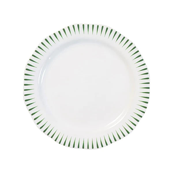 Sitio Stripe Basil Dinner Plate
