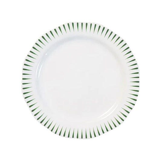 Sitio Stripe Basil Dinner Plate