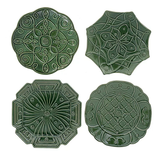 Veronica Beard Green Plates Set of 4