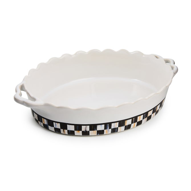 MacKenzie-Childs Courtly Check Everyday Medium Oval Baker